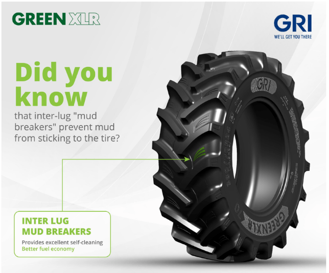 環(huán)保先鋒！GRI推出農(nóng)用輪胎，采用78.6%可持續(xù)材料