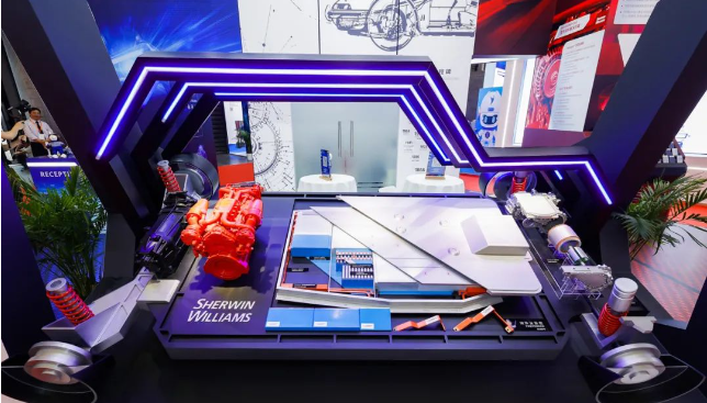 宣偉通用工業(yè)涂料亮相上海汽車展，吸引萬余觀眾