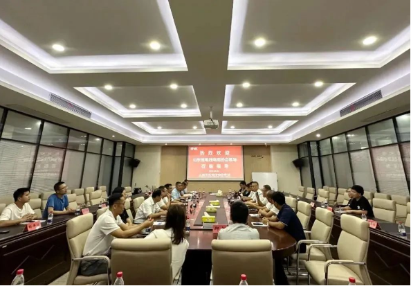  最后，考察團(tuán)一行前往上海浦東電線電纜集團(tuán)總部，參觀了上海電線電纜博物館。陳建義，集團(tuán)副總裁及博物館館長(zhǎng)，詳細(xì)介紹了集團(tuán)的經(jīng)營(yíng)發(fā)展情況和系列產(chǎn)品。雙方就數(shù)字化生產(chǎn)、智能制造、成本控制、市場(chǎng)布局等方面展開(kāi)了友好互動(dòng)交流。