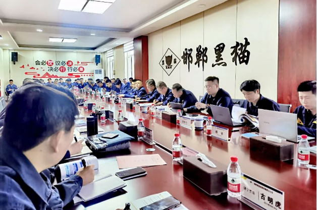 黑貓股份于10月13至14日在邯鄲黑貓舉行了關(guān)于“對(duì)標(biāo)對(duì)表找差距、降低企業(yè)生產(chǎn)成本”改善情況總結(jié)會(huì)議。黑貓集團(tuán)黨委委員、行政總召集人盛旺喜，黑貓股份黨委副書記、董事長(zhǎng)、總經(jīng)理魏明，集團(tuán)副總經(jīng)理李毅出席會(huì)議。黑貓股份各基地總經(jīng)理、分管生產(chǎn)副總和各生產(chǎn)部門的相關(guān)負(fù)責(zé)人參加。