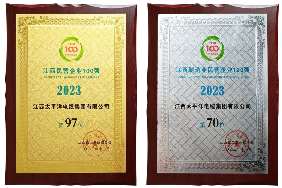 江西省人民政府新聞辦公室與江西省工商業(yè)聯(lián)合會(huì)攜手主辦的2023年江西民營(yíng)企業(yè)100強(qiáng)發(fā)布會(huì)于11月3日盛大舉行。在這次發(fā)布會(huì)上，江西太平洋集團(tuán)榮登“江西民營(yíng)企業(yè)100強(qiáng)”以及“江西制造業(yè)民營(yíng)企業(yè)100強(qiáng)”榜單。